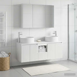 Bathroom Cabinet Set 4 pcs White Engineered Wood 3406583