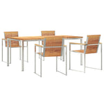 Garden Dining Set 5 pcs Solid Wood Teak 3334825
