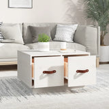 Coffee Table White 60x53x35 cm Solid Wood Pine 820967