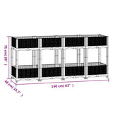 Raised Bed 160x40x71 cm Polypropylene 153315