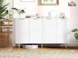 Sideboard Buffet Cabinet, Modern Kitchen Storage Cabinet with 4 Doors and Adjustable Shelves, Living T3398P343510
