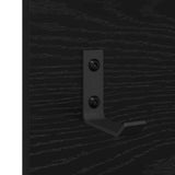 Wall-Mounted Coat Rack with Shelf Black Oak 70 x 10 x 90 cm 874524