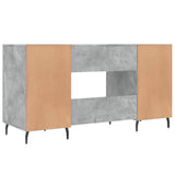Desk Concrete Grey 140x50x75 cm Engineered Wood 829568
