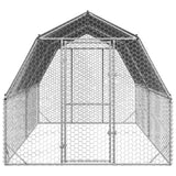 Chicken Run with Roof 2.5x4x2.25 m Galvanised Steel 3328521