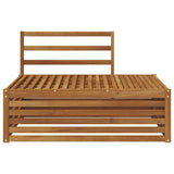 Outdoor End sofa Natural 115 x 83 x 73 cm Solid Acacia Wood 900572