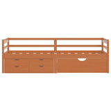 Bed Frame with Storage without Mattress Honey Brown 90x200 cm 322058