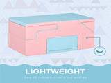 2-piece Soft Play Set, Baby Foam Climber Block for Toddler 1-3 Years, Pink Blue T3398P348560