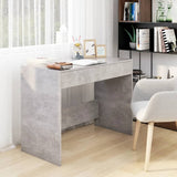 Desk Concrete Grey 101x50x76.5 cm Engineered Wood 809561