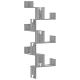 ZNTS Wall Corner Shelf Grey Sonoma 45x45x147 cm Engineered Wood 852641