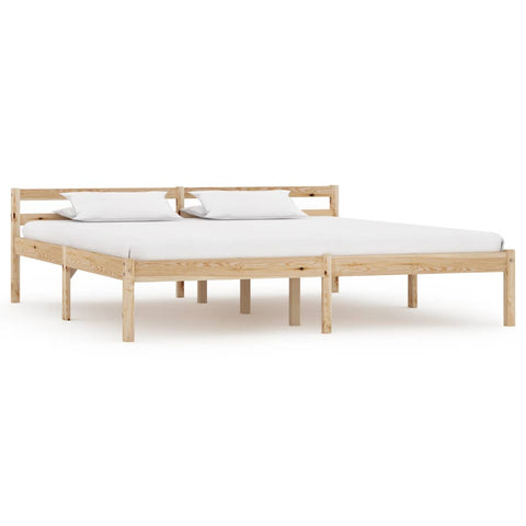 Bed Frame without Mattress Solid Pine Wood 160x200 cm 283194