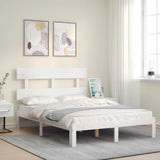 Bed Frame without Mattress White 120x200 cm Solid Wood Pine 3193527