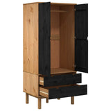 Wardrobe OTTA Black 76.5 x 53 x 172 cm Solid Pine Wood 42041752