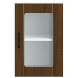 Kitchen Wall Cabinet with Glass Door Lucca Brown Oak 853774