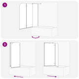 Shower Enclosure Manual Black 120 x 68 x 130 cm 42018547