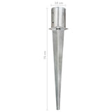 Ground Spikes 6 pcs Silver 10x76 cm Galvanised Steel 145432