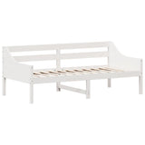 Day Bed without Mattress White 75x190 cm Small Single Solid Wood Pine 842843