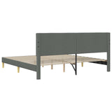 Bed Frame with Headboard Dark Grey 180 x 200 cm Fabric 42027825