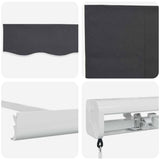 Retractable Awning Anthracite 300 x 250 cm Fabric and Metal 3329929