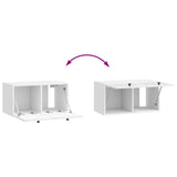 Wall-Mounted TV Cabinet High Gloss White 59.5 x 31 x 30 cm 898029
