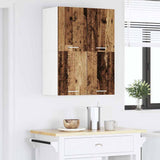 Hanging Cabinet 2 pcs Old Wood and White 60 x 31 x 40 cm 884175