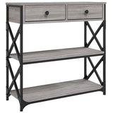 Console Table Grey Sonoma 75x28x75 cm Engineered Wood 834198
