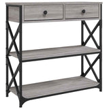 Console Table Grey Sonoma 75x28x75 cm Engineered Wood 834198