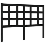 ZNTS Bed Frame without Mattress Black 140x190 cm Solid Wood Pine 3192085