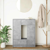 Sideboard with Drawers and Doors Concrete Grey 73x31x90 cm 861853