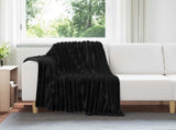 Throw Blankets 6 pcs Black 150 x 130 cm Fleece 42016885