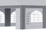8 x 4m Galvanised Party Tent, Marquee Gazebo with Sides, Eight Windows and Double Doors, for T3398P320043