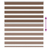 Zebra Blind Brown 130x150 cm Fabric Width 125.9 cm Polyester 4014345