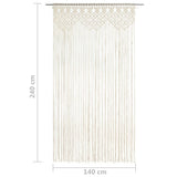 Macrame Curtain 140x240 cm Cotton 323977