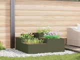 Garden Planter Olive green 80 x 80 x 48 cm Steel 865844