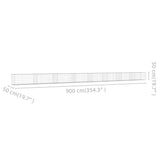 Gabion Wall with Covers Galvanised Steel 900x50x50 cm 143587