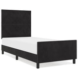 ZNTS Bed Frame Black 90x190 cm Velvet 3344977