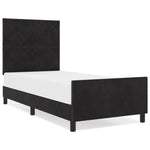 ZNTS Bed Frame Black 100x200 cm Velvet 3344989