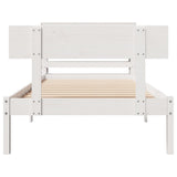 Bed Frame without Mattress White 90x190 cm Single Solid Wood Pine 3305787