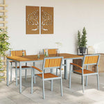 Garden Dining Set 5 pcs Grey and brown 180 x 90 x 75 cm 3284425