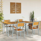 Garden Dining Set 5 pcs Grey and brown 180 x 90 x 75 cm 3284425