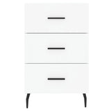 Bedside Cabinet White 40x40x66 cm Engineered Wood 827676