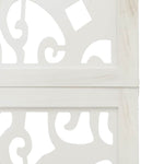 Room Divider 6 Panels White Solid Wood Paulownia 358748