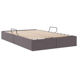 Storage Bed with Mattress Grey 120 x 190 cm Faux leather 3369939