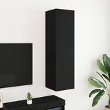 Wall TV Cabinet Black Oak 30.5 x 30 x 110 cm Engineered Wood 862572