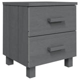 Bedside Cabinets HAMAR 2 pcs Dark Grey 40x35x44.5 cm Solid Wood 340410