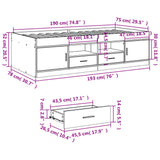 Daybed Grey sonoma Engineered wood Small Single Daybed 3280263