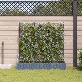 Garden Planter 3 pcs LiGht Grey 120 x 40 x 125.5 cm Plastic 42002885
