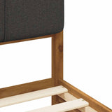 Bed Frame with Upholstered Headboard Natural and Dark Grey 904115