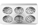 Cutlery Holder 6 Grids Square Stainless Steel 51230