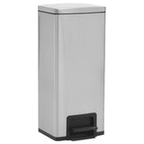 Dustbin with Pedal Anti-fingerprint 30L Silver Stainless Steel 149571