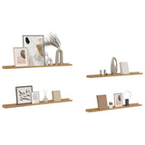 Wall Shelf 4 pcs Brown 100 x 9 x 3 cm Engineered Wood 42020019